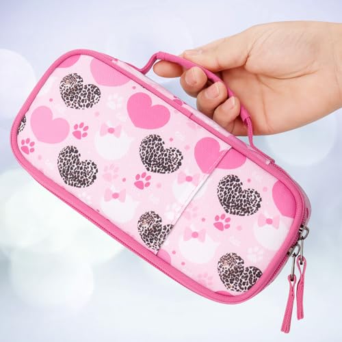 Image of Choco Mocha Cat Pencil Case for Girls, Soft Pencil Case Kids Pencils Pouch for Kindergarten Girls, Pink