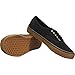 Vans Unisex Authentic Black/Rubber Skate Shoe 9 Men US / 10.5 Women US