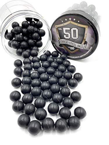 Ssr 100 X S-Style Premium Quality Hard Mix Rubber Steel Balls 2.7 Grams Heavy Rubber Balls Paintballs Reballs Powerballs For Shooting Training Home And Self Defense Pistols In 50 Caliber #TOP5