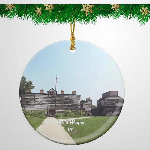Fort Wayne Trails Indiana USA Christmas Ornament Travel Souvenir Personalized Christmas Tree Pendant Hanging Decoration 3 in