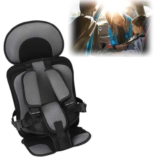 Fantastic-Kids-Toys Baby Car Safety Seat with Padded Mounting Strap – Back and Head Support Cushion – Easy to Install – Suitable for Ages (0-12 Years) (Black)