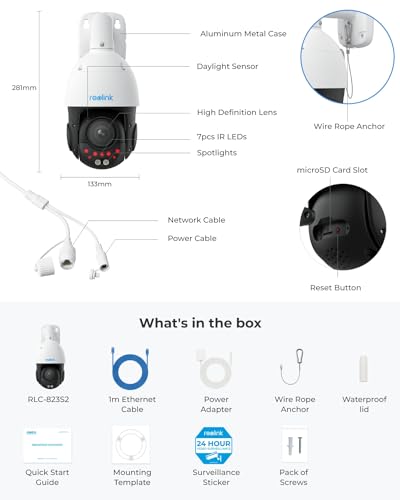 Reolink RLC-823S2 Smart 4K/8Mp Uhd Ptz Dome Security Camera thumb #8