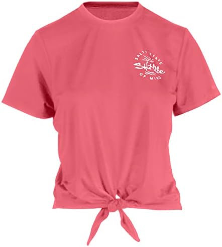 Salt Life Womens On The Radar SLX Short Sleeve Stretch Fit Shirt, Pink Punch, X-Large