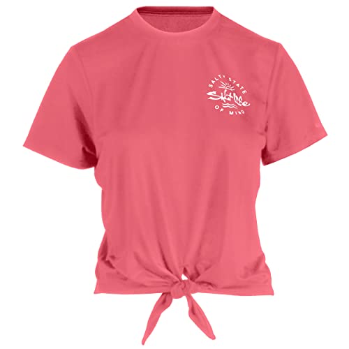 Salt Life Womens On The Radar Slx Short Sleeve Stretch Fit Shirt, Pink Punch, X-Large #TOP2