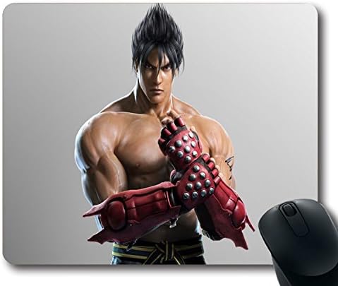 Custom Gaming Mouse Pad with Jin Kazama Tekken Game Fighter Gloves Non-Slip Neoprene Rubber Standard Size 9 Inch(220mm) X 7 Inch(180mm) X 1/8 Inch(3mm) Desktop Mousepad Laptop Mousepads Comfortable Computer Mouse Mat
