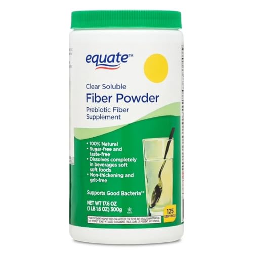 AGILIPET Equate Clear Soluble Fiber Powder Prebiotic Supplement 17.6 oz 125 Servings Sticker