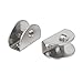 Aexit 10mm-12mm Thickness Fall Protection Semi-Circle Stainless Steel Glass Shelf Clamp Safety Clips Support 2pcs