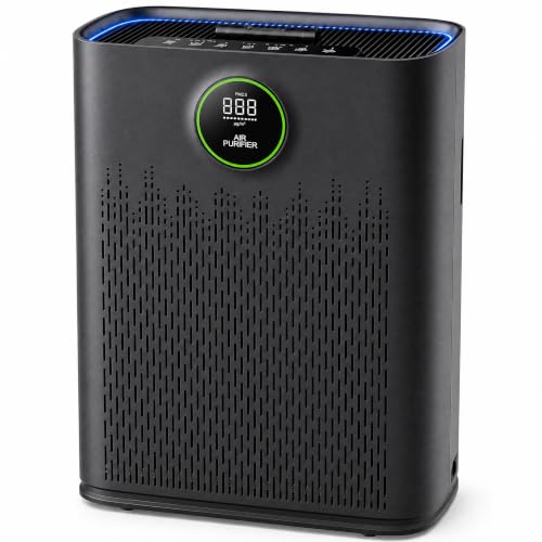 HIFRESH Air Purifier For Home,H13 True HEPA Air Purifiers,Removes 99.99% Dust, Allergens, Smoke, Virus & PM2.5, with Timer Sleep Mode Speeds Control N