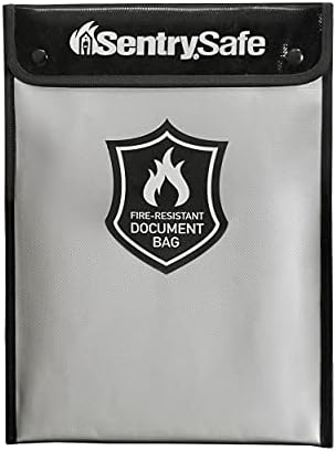 SentrySafe Fire and Water Resistant Bag with Zipper for Documents