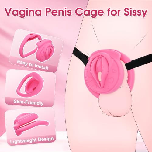 Male Chastity Cage Sex Toy Flat Device for Erection Control - Image 4