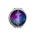 Starry Sky Alien Totem Pattern Hand Compact Mirror Round Portable Pocket Glass