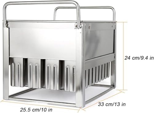 Stainless Steel Ice Pop Maker - 40-Cavity DIY Popsicle Mold with 100 Sticks, Easy to Clean, Perfect for Home & Commercial Use, Ideal Summer Treats for Kids & Adults