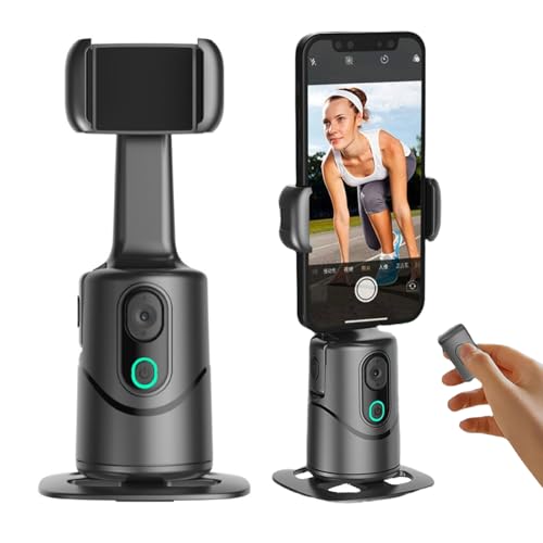 Trípode de seguimiento de la cara del coche, trípode para teléfono móvil con seguimiento de rotación de 360°, control de gestos, estabilizador automático de cardán para grabación de vídeo, transmisión