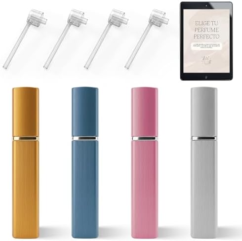 ️ Atomizador Perfume Recargable 4PCS (10ml) + Ebook Guía de Fraga...