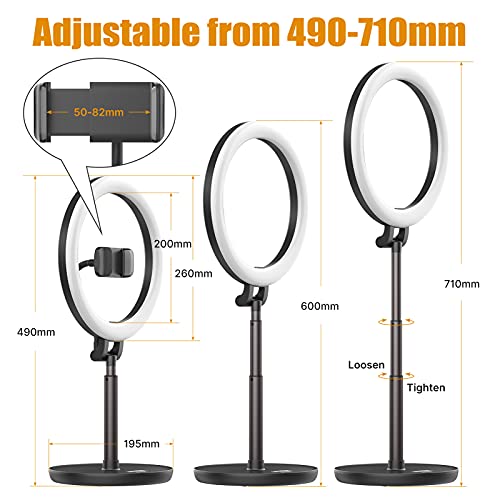 Coniya VL120C Tragbares Desktop-Ringlicht LED-Fotogre-Videolicht Zweifarbige Temperatur 3000K-6500K Einstellbare… – Bild 3