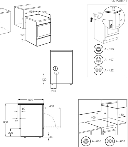 Electrolux Cucina Elettrica 4 Fuochi Forno Elettrico 60X60 Cm Classe A LKR620066 - 3