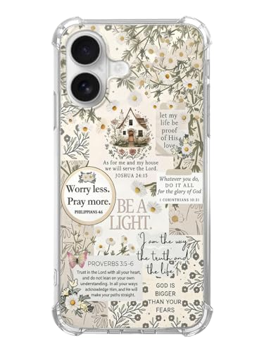 Hagkou Christian Bible Verse Phone Case Compatible with iPhone 17,