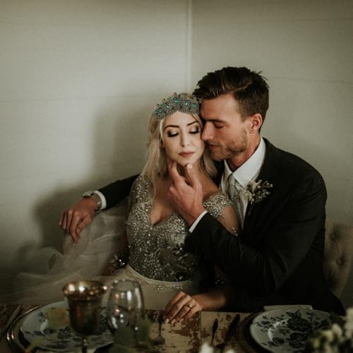 Tiara de boda vintage cómoda que no se cae para peinados de compromiso 4