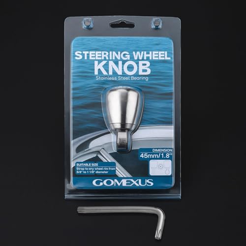 Gomexus Steering Wheel Knob, 316 Stainless Suicide Knob Spinner, One-Hand Control for Boat Yacht Tractor Truck Mower by GOMEXUS - Image 5