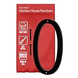 Discovered Designs 5' (0) Modern Address House Numbers for Outside - Easy to Install 3D Matte Black Acrylic Individual Numbers for Address on House, Weatherproof No Rust, Made in USA, Includes 2 - 3/4' Screws, Door Mailbox Number Home Address Number