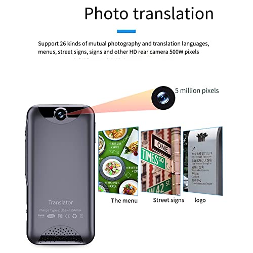 Traducteur de langage portable vocal instantané bidirectionnel multilingue noir - 4