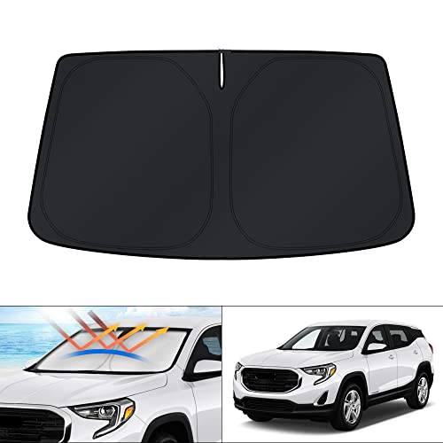 Image of KUST Windshield Sun Shade for 2018-2023 2024 2025 GMC Terrain Window Accessories Sunshade Sun Protector Foldable Block UV Rays Keep Car Cooler