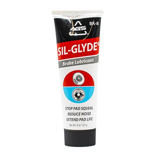 AGS Automotive Solutions SIL-Glyde Brake Lubricant – 8 oz Tube, Heat Resistant, Rust & Corrosion Protection, Moisture-Proof Brake Grease