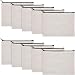 10 Pieces Canvas Zipper Bags Canvas Makeup Pouch Pen Pencil Bag Multi-Purpose Blank DIY Craft Pouches for Makeup, Travel, Party Gift Case, Pencil Case, Organize Storage