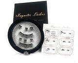 Triple Magnetic False Eyelashes | The Newest and Best Triple Magnet Lash Extension | Reusable Crisscross Eyelash | 8 Pieces No Glue Easy to Apply