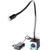LED Work Light 1 WATT LED Spot Light 30D Beam Angle, 20" Gooseneck arm, 110-220V 500mm LED Lamp Magn