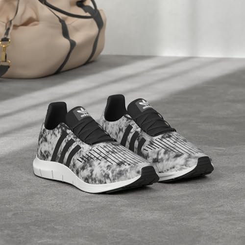 adidas Men's Swift Run Sneaker, Core White/Core White/Black, 102