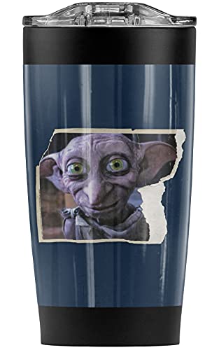Logovision Harry Potter Dobby Worn Photo Stainless Steel Tumbler 20 oz Coffee Travel Mug/Cup, Vacuum Insulated & Double Wall with Leakproof Sliding Lid | Great for Hot Drinks and Cold Beverages