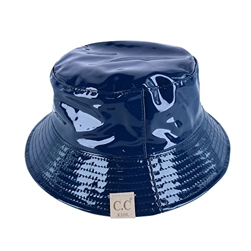C.C Kids Girls Boys Rain Waterproof Bucket Boonie Fisherman Sun Cap Hat Navy2