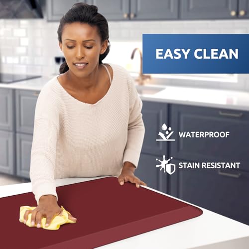 Image of 0.8 inch Thick Kitchen Mat Cushioned Anti Fatigue Rug Comfort Floor Mats | Water-Resistant, Non-Slip, Easy to Clean Comfort Floor Mat for Kitchen, Sink & Office, Multiple Colors & Sizes, 17.3 inchx39 inch
