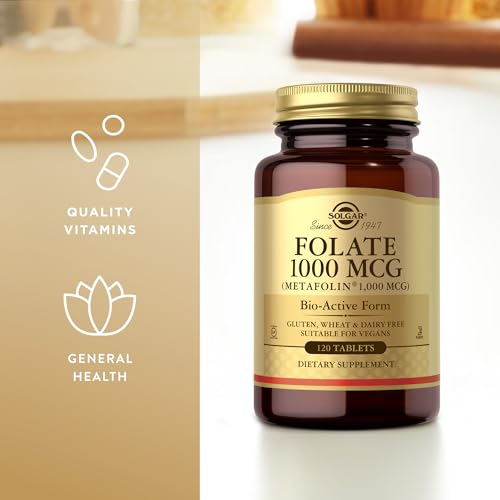 Solgar Folate 1000 mcg - 120 Tablets, 2 Pack - 1000 mcg Bio-Active Metafolin - Vegan, Gluten Free, Dairy Free, Kosher - 240 Total Servings - image 4