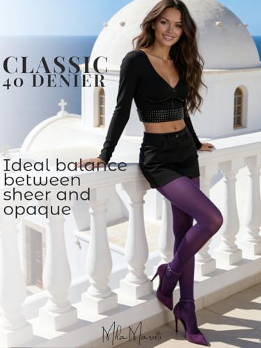 Image of Mila Marutti Women's Tights Semi Opaque Stockings for Women | Semi Sheer Pantyhose Nylons | Made in EU