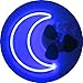 LED Blue Crescent Moon Neon Signs Light,Cute Room Wall Decor Battery or USB Powered Art Decorative Moon Lamp Night Lights Indoor for Home, Bedroom,Dorm,Party,Gift for Girls,Kids,Mother