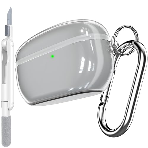 RFUNGUANGO Sony WF-1000XM5 �Ή��ی�P�[�X �L�[�`�F�[��/�N���[�j���O�c�[���t�� �\�t�gTPU�����ی�P�[�X (Sony WF1000XM5 ���S���C�����X�C���z���p) - �N���A�u���b�N