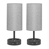 Table Lamp, Bedside Lamp with USB Port, 3 Way Dimmable Touch lamp, Table Lamps for Bedrooms, E26 LED...