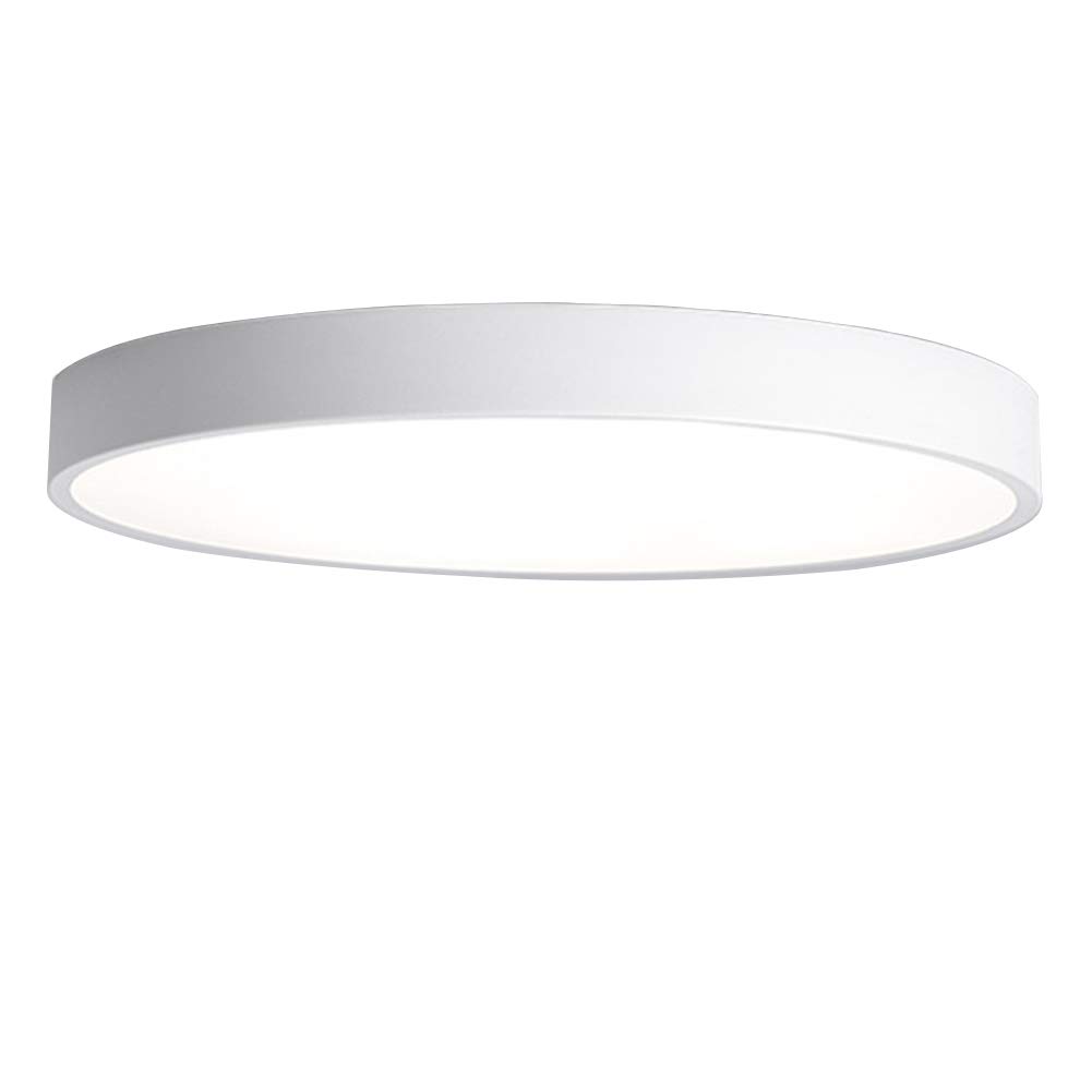 Macaron Round Ceiling Light Children's Room Modern LED Lamp For Boys Girls Bedroom Living Room Kindergarten,White+TricolorDimming-30cm