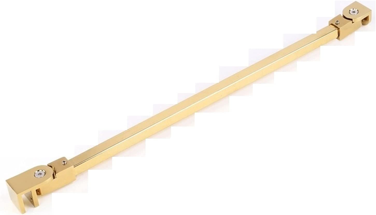 numerous Stainless Steel Shower Room Accessory Glass Supporting Bar Frameless Glass Door Fixed Panel Wall-to-Glass Support Bar Clamp Universal (Diameter : Gold, Length : Length 900mm)