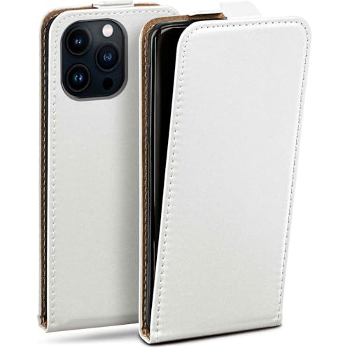 Étui iPhone 13 Pro en cuir synthétique blanc chic moex