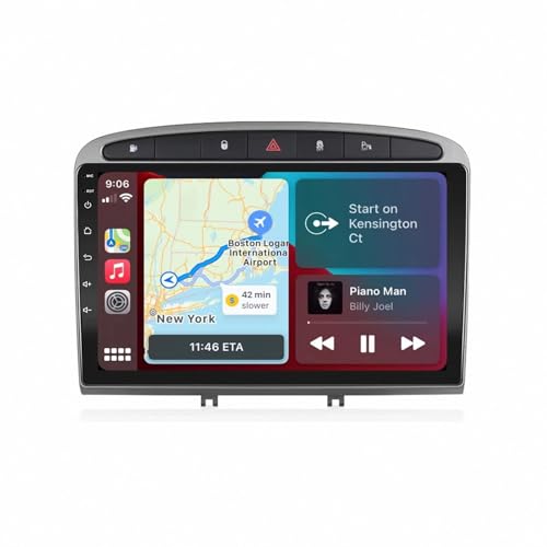 Radio de coche y pantalla inteligente para Peugeot 408, ideal para viajar con mapas en tiempo real