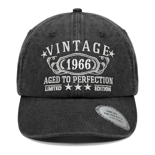 60th Birthday Gifts for Men Grandpa,1966 for 60 Year Old Vintage Baseball Hat, Turing 60th Parents