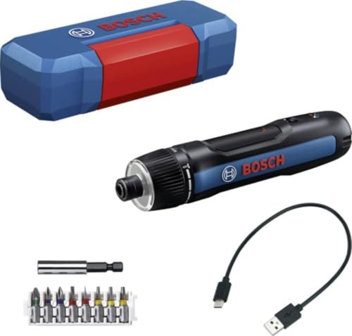 Bosch Professional Screwdriver Bosch GO 3 (incl. 8pcs bit Set, bit Holder, USB-C Cable, Mini Case)