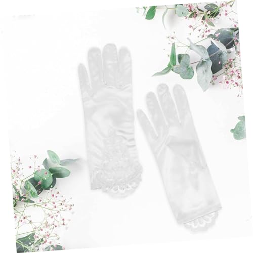 1Pair Lace Gloves for Dress Up Flower Girl Performance Embroidered Costume Accessory for Weddings and Special Occasions2