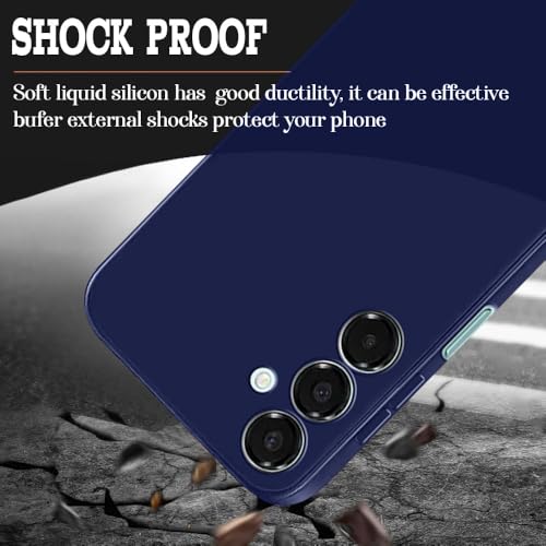 Image of Back Cover for Samsung Galaxy A16 5G / A16 4G | Full Camera Protection | Premium Liquid Silicon Case | Flexible Bumper Case for Samsung Galaxy A16 5G / A16 4G (Dark Blue)