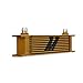 Universal 10 Row Oil Cooler Heat Exchanger Gold Mishimoto