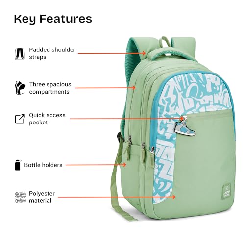 Image of Nasher Miles Polyester Laptop Backpack | Ideal for College, School, Office & Travel | Men, Women, Boys, Girls