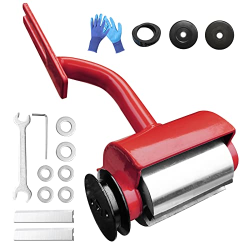 ZEIMAL V-Belt Driven Log Peeler,Chainsaw Attachment for Wood Debarking,Log Debarker with 4 Blades and Work Gloves fits for STIHL MS 170-250 Husqvarna 137-236,Manufacturer Direct Sales(red)